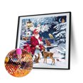 thumbnail image 2 of Kit de pintura de diamante Wdftyju 5D Papá Noel y animales Taladro redondo completo, 2 of 9