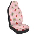 thumbnail image 2 of Chririnla Protective Car Seat Covers for Automotive, Polyester Fabric Elastic Auto Front Seat Covers, Strawberry Daisy Print 2 Piece Set for Women, 2 of 7