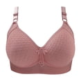 thumbnail image 2 of KBODIU Everyday Bras for Women, Plus Size Comfort Bras, Women's Ultimate Lift Wirefree Bra Comfortable Lace Breathable Bra Underwear No Rims Bras No Underwire Hot Pink, 2 of 2