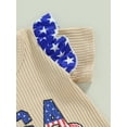 thumbnail image 6 of Wassery Baby Girls 4th of July Outfits Romper Pants 3 6 12 18 Months Infant Girls Short Sleeve Stars/Striped Patchwork Romper with Headband for Independence Day 3M-18M, 6 of 8