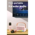thumbnail image 3 of Karaoke Machine for Kids Adults Mini Portable Bluetooth Karaoke Speaker with Wireless Microphone LED Light for Banquet,E, 3 of 9