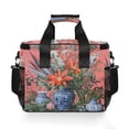 thumbnail image 7 of FORMRS Insulated Cooler Bag 24 Cans Capacity Soft Leakproof Lunch Box with Side Pockets, Orange Vibrant Flowers, 7 of 7