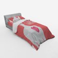 thumbnail image 2 of Ambesonne Saying Bedding Set 3 Pcs, Human with Words, Twin, Coral Dark Pink White, 2 of 2