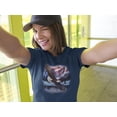 thumbnail image 4 of 4th Of July American Flag Bald Eagle Women's Juniors Soft T Shirt, 4 of 5