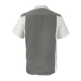 thumbnail image 3 of Men's Retro Charlie Sheen Two Tone Guayabera Bowling Shirt, 3 of 3