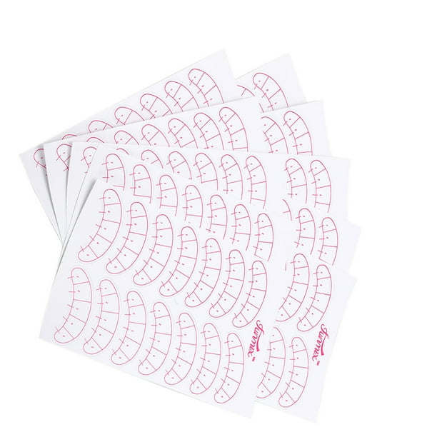 Eyelash Extensión Papel Parches Pestañas Mapeo Pegatinas Autoadhesivo Eye Pajas Pads Maquillaje Herramientas Belleza Utensilios 10 hojas Inevent CE001545-00