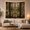 Window Fountain, variant on Red Rock Mesa with Cacti in Desert Valley, Dreamy Rustic for Nature Lovers, Southwest Scenery Home Decor, Housewarming Gift, Tapestry Wall Hanging for Bedroom and Living Room