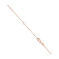 thumbnail image 4 of JewelStop 10K Gold 0.8mm 18in Double Extendable Cable Chain with Diamond Cut/Textured Finish and Spring Ring Clasp (Rose Gold), 4 of 7