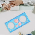 thumbnail image 5 of Multifunctional Geometric Drafting Drawings Stencils Ruler, Mathematics Learning Geometry Ruler, Multiple Shapes Drawings Template Ruler Blue, 5 of 10