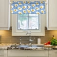 thumbnail image 2 of Yayeee Kitchen Valance Rod Pocket 54" x 18" Living Room Window Curtain, Playful Fried Eggs, 2 of 6