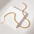 thumbnail image 6 of Gold Necklace for Women, 14K Gold Plated Dainty Chain Choker Chunky Figaro Snake Mariner Cuban Link Chains, Adjustable Trendy Necklaces Handmade Jewelry, 6 of 14