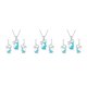 thumbnail image 2 of Qarigey Collar Pendientes de gancho Conjunto Dibujos animados Estética Boda Novia Joyería Novia Oficina Vacaciones Accesorios Azul Type1 NO1, 2 of 6