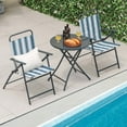 thumbnail image 1 of Costway Ensemble de Salle à Manger Pliant pour Patio 3 Pcs Table et Chaises Métal Robuste Portable Extérieur, 1 of 10