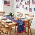 thumbnail image 4 of 4th of July Table Runner,Fireworks Pattern Patriotic Table Mats,250th Anniversary Fourth of July Memorial Day Kitchen Dining Table Decoration,108x13 Inch, 4 of 6