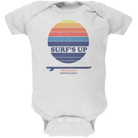 

Surf s Up Okinawa Beach Soft Baby One Piece White 3-6 M