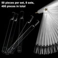 thumbnail image 4 of 8 Set Total 400 Tips Clear Nail Swatches Sticks, Nail Art Supplies Practice Sample Color Display Board for Nail Art Polish Display and Home DIY, Transparent, 4 of 5