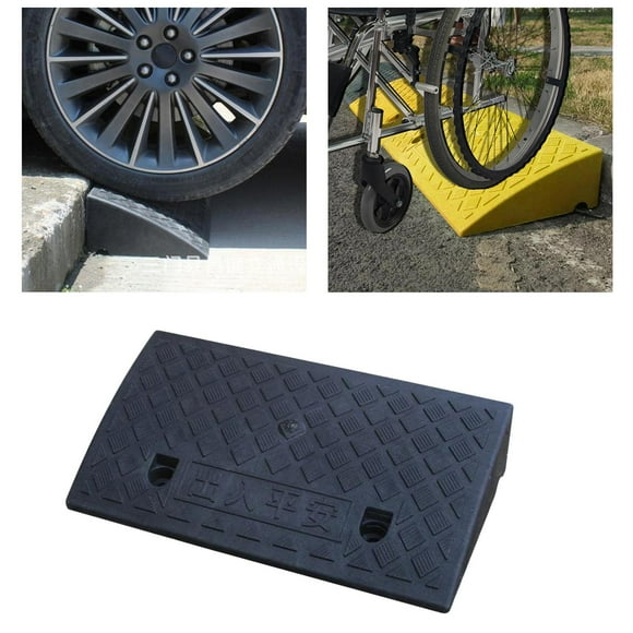 Rampa De Bordillo Portátil Rampa De Umbral De Ruedas Rampa De 11cm Negro Colcomx Rampas para sillas de ruedas del coche