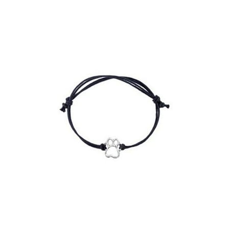 Rockinft Doggie 844587018306 Sterling Silver Bracelet - Cut Out Paw