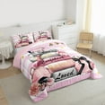 thumbnail image 3 of Manfei Smart Perfume Bedding Comforter Set,Romantic Flower Floral Twin Comforter Sets,White Pink Striped Bedding Set For Girls Kids,Luxury Bedroom Decor Reversible,2-Piece, 3 of 8