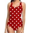 thumbnail image 2 of Wycnly Womens Swimsuits Modest Swimsuit for Women Modest Swimsuit Tankini Swimsuits Summer Hawaiian Beach Polka Dot Print Plus Size Tummy Control Swim Suit Swimsuit for Women, 2 of 6