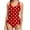 Red, variant on One Piece Swimsuits for Women Square Neck Bathing Suits Modest Slim Fit Tummy Control Swimwear for Vacation,Black,S