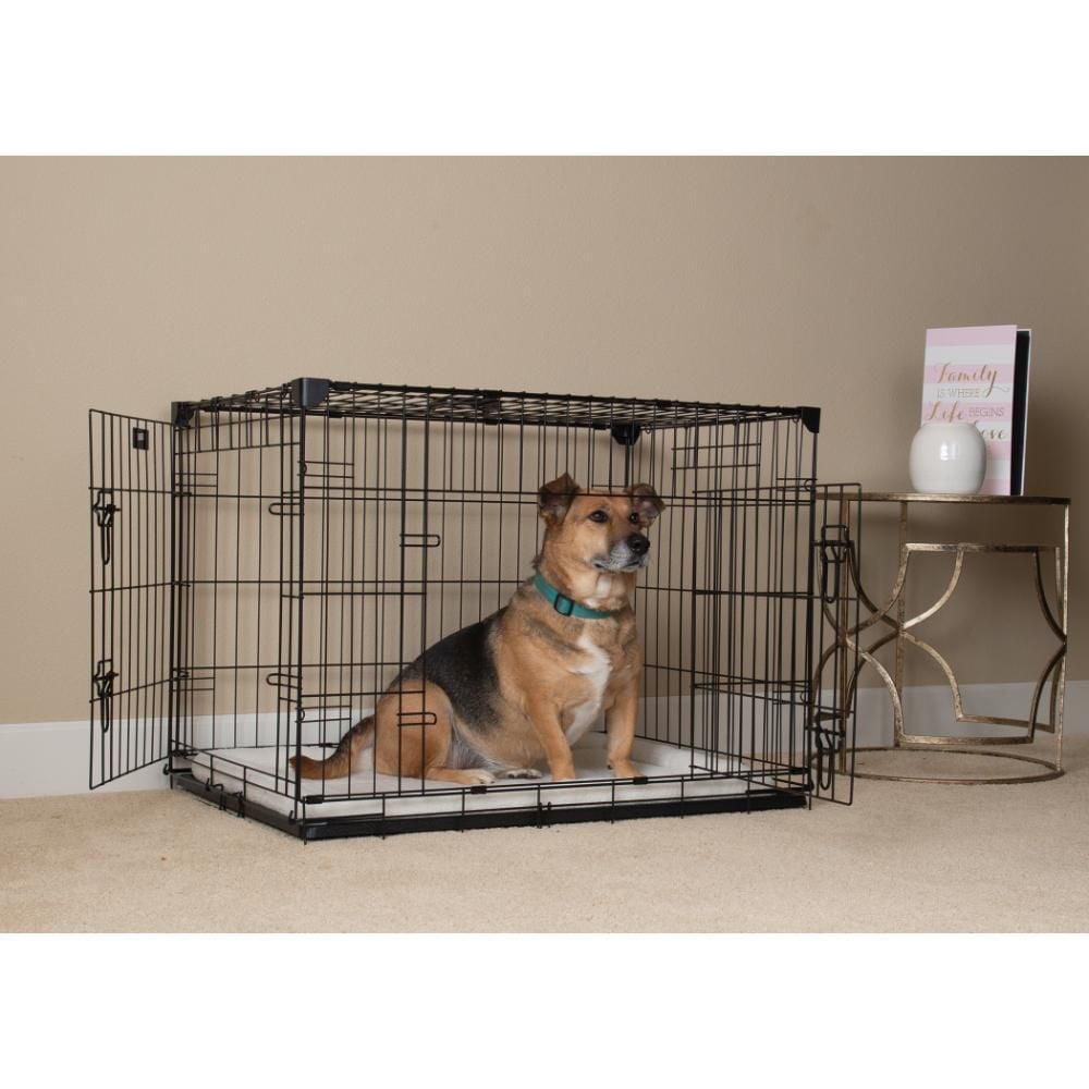 Caisse pour chien Lucky Dog Whisper Glide de 36 po à double porte coulissante
