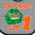 thumbnail image 4 of Inktastic Oh Snap I'm 1 Cute Green Alligator Boys or Girls Baby Bib, 4 of 4