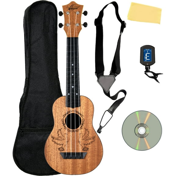 Oscar Schmidt OUN Soprano Ukulele - Dove w/ Gig Bag