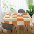 thumbnail image 3 of Yayeee Tablecloths 54" x 54" Rectangle Wrinkle Resistant Party Table Cover, Orange Checkered Pattern, 3 of 8