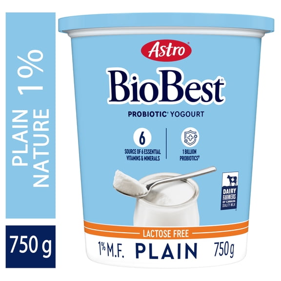 Astro Yogourt nature probiotique sans lactose BioBest 1&nbsp;%