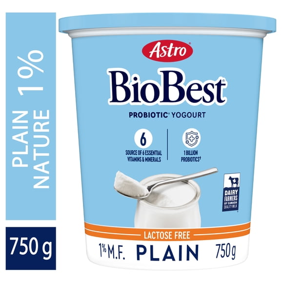 Astro Yogourt nature probiotique sans lactose BioBest 1 %