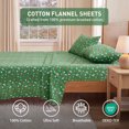 thumbnail image 3 of Regency Heights 100% Cotton Flannel Sheet Set Twin XL Size, 3-Piece Brushed Flannel Bed Sheets, Green Cowboy Santa Bedding Set with Deep Pocket Fitted Sheet & Pillowcase, Gift for Christmas, 3 of 8
