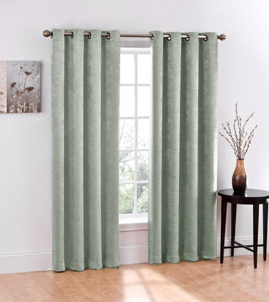 Blackout Window Curtain Grommet Panels,Width 50" X 84"(Green) - Walmart ...