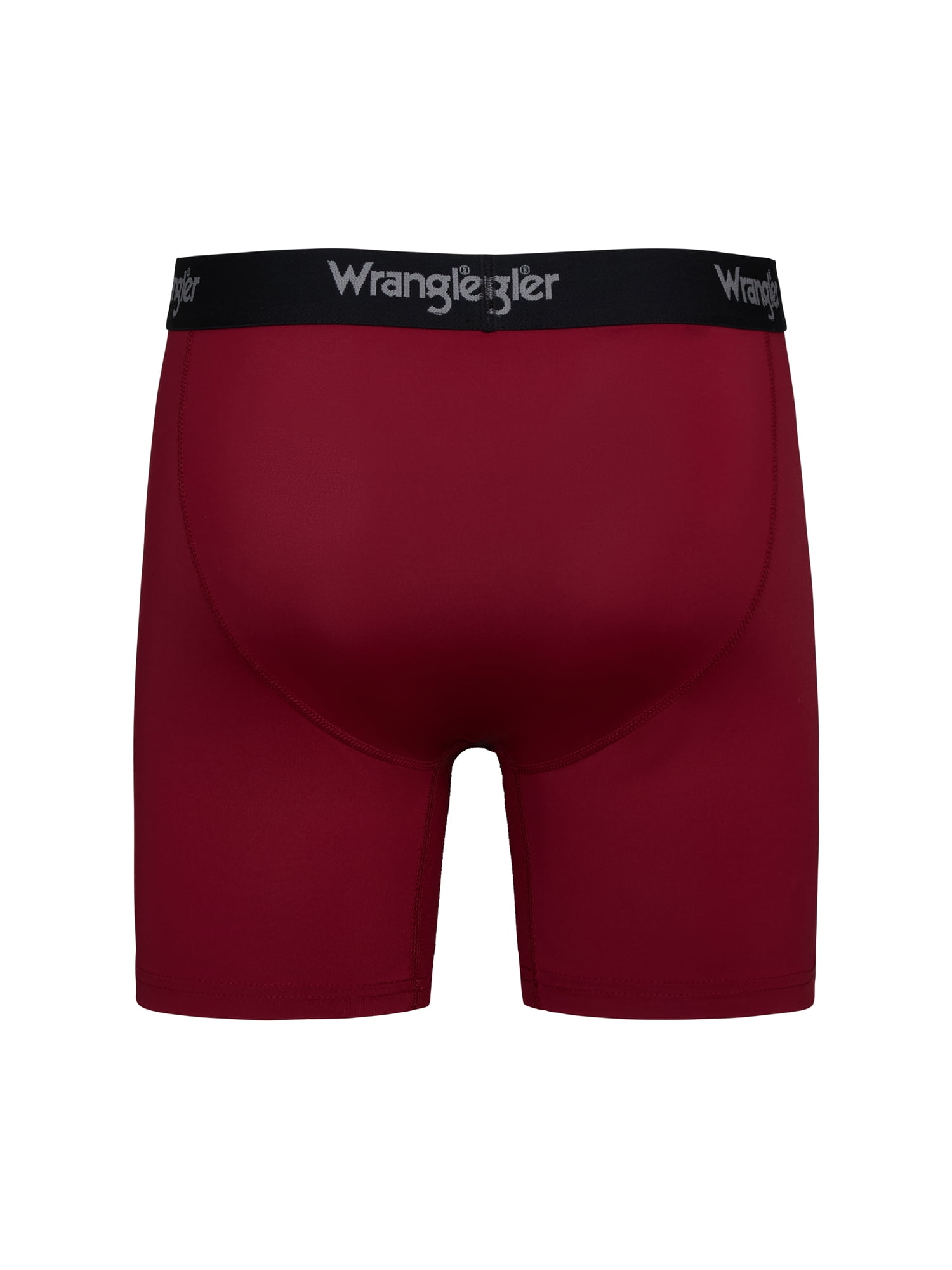 Wrangler Cool Carpenter 6" Boxer Briefs Men's Underwear, Large, Light Gray/Tibetan Red/Naval Academy, 3-Pack