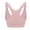 Pink, variant on Comfortable Bra - Fashion Women Solid Color Wireless Back Beauty Gathering Chest Cushion Ventilation Yoga Sports Bra Black S