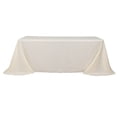 thumbnail image 4 of Balsa Circle 90" x 132" Polyester Rectangular Tablecloth Rounded Corners - Ivory, 4 of 8
