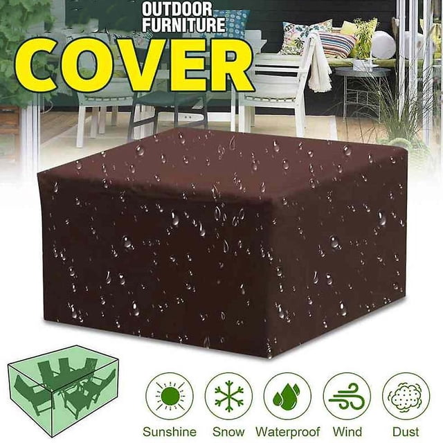 Funda para muebles de mesa y silla de 152 x 104 x 71 cm, funda para muebles de jardín de tela Oxford 210d, impermeable, resistente al viento, a la nieve y a los rayos UV para exteriores