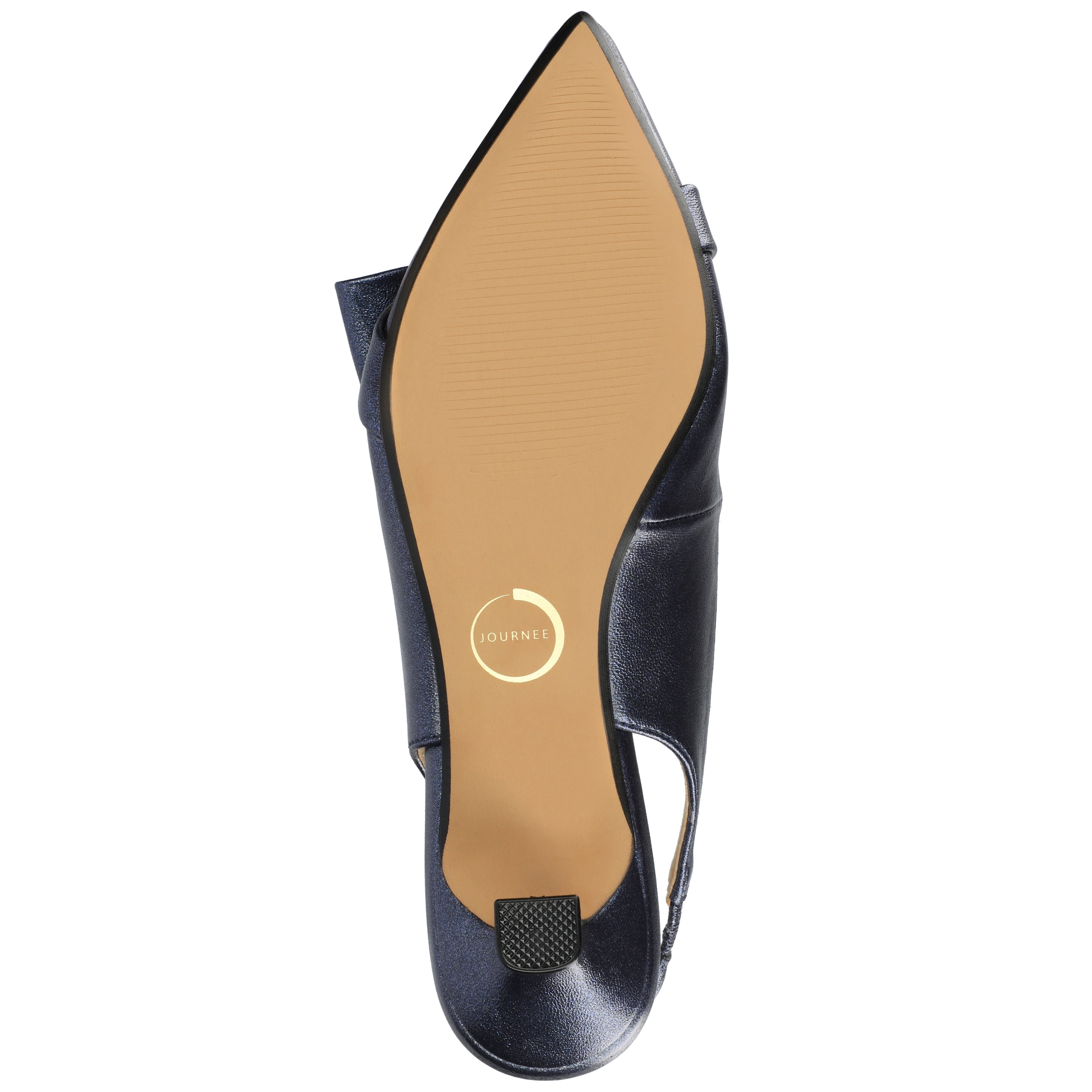 Journee Womens Paloma Sling Back Pointed Toe Kitten Heel Pumps