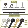 thumbnail image 6 of Bronze Farmhouse Curtain Rods for Windows:18-45 Inch Heavy Duty Adjustable Curtain Rod for Bedroom Living Room,Boho Decorative Rustic Drapery Rods with Vintage Coastal Finial,Antique Bronze, 6 of 8