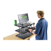 CHANGEdesk Adjustable Standing Desk Converter with Wide Platform and Smooth Height Adjustment, Black (cdm-b)