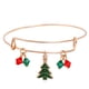 thumbnail image 1 of Brazalete navideño para mujer, dijes navideños, acabado brillante, pulseras navideñas, 1 of 5