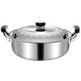 thumbnail image 1 of Marmite à Fondue Chinoise à Deux Poignées en Acier Inoxydable, Marmite Compartimentée, Marmite Multifonction, Accessoire pour la Maison, 1 of 8