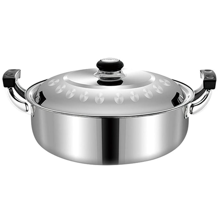 BESTONZON Hot Pot with Divider Stainless Steel Hot Pot Divided Hot Pot Pan  Household Hot Pot Stock Pot