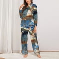 thumbnail image 2 of Sigee Abstract Sea Turtle for Women’s Pajama Sets Long-Sleeved Pjs Sets for Women 2 piece Sleepwear-Medium, 2 of 7