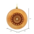 thumbnail image 2 of Vickerman 4.75" Mocha Shiny Star Brite Ball Ornament, 4 per Bag, 2 of 4