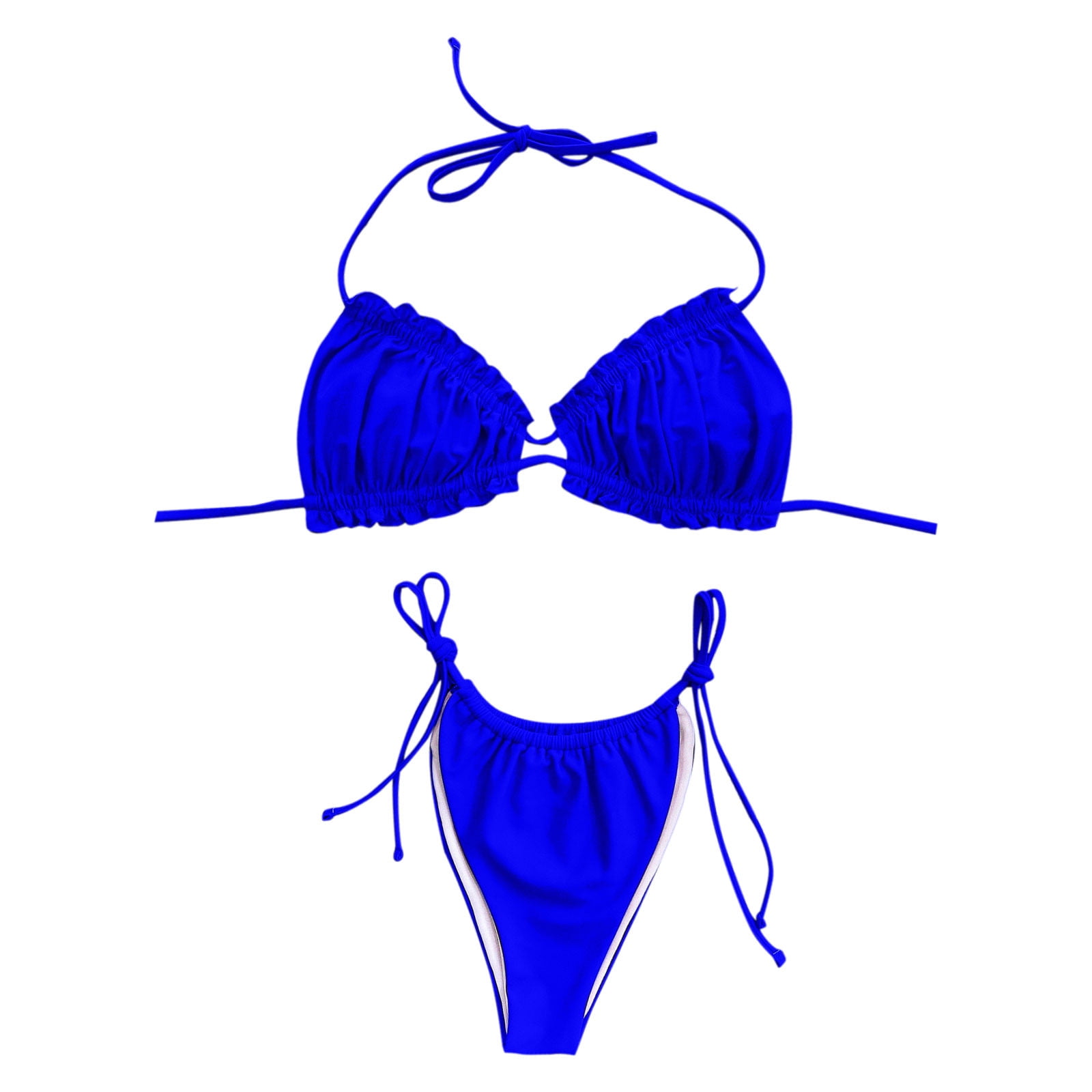 YWDJ Clearance Womens Swimsuits 2 Piece Bikini Plus Size Large Bust Ruffle  Tummy Control Swimsuits for Women Plus Size Bathing Suit for Women Bathing  Suit for Women Tummy Control 40-Dark Blue M 