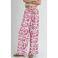 thumbnail image 2 of PRETTYGARDEN Womens Pants Elastic Waist Floral Lightweight Palazzo Pants for Women Casual Lounge Wide Leg Pants Woman, 2 of 7