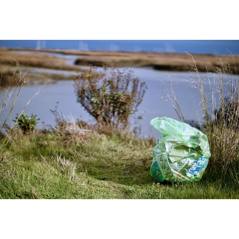 32 Gallon Green Biodegradable Garbage Bags