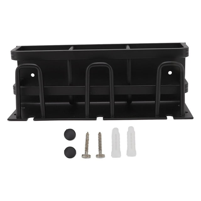 Toothbrush Holder Space Aluminum Rust Prevention Black Toothbrush Storage Rack for Bathroom