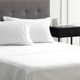 thumbnail image 2 of Safdie & Co. 4-piece Modern Polyester Solid Double Sheet Set in White, 2 of 3